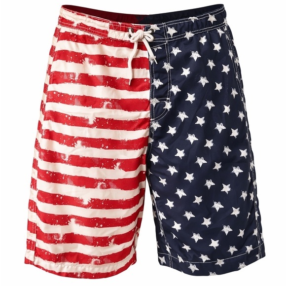trunks Other - Vintage American Flag Board Shorts USA Swim Trunks L Fits XL